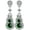White Gold, variant on 14K Gold Gourd-Shaped Jade Cabochon Earrings for Women, Dark Green Jade, Gift for Wife on Christmas