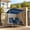 Navy Blue, variant on 2-Seat Patio Porch Swing with Stand, Outdoor Swing Chair with Adjustable Canopy & Cup Holders for Backyard, Garden & Deck