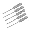 thumbnail image 1 of Puntas Phillips de Unique Bargains, vástago hexagonal de 1/4 pulgadas, longitud de 65mm, cruz 2PH0, destornillador magnético S2, 5 piezas, 1 of 4