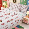 thumbnail image 3 of Manfei Winter Holiday Zipper Twin Comforter Sets with Fitted Sheet and 2 Pillowcases,Cute Xmas Christmas Elk Zipper Bedding Set,Xmas Reversible,4 Pieces, 3 of 7