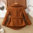 thumbnail image 4 of Toddler Baby Girl Wool Winter Coat Button Jacket Long Sleeve Solid Color Coat Warm Pea Coat Jacket Fall Baby Boy Girl Outwear for Toddler Kids Size 6-7, 4 of 7