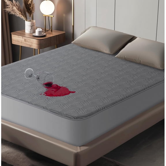 BITEANY 100% WATERPROOF KING MATTRESS PROTECTOR - GRAY