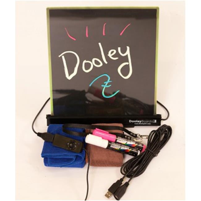 Dooley Boards 1218LEDA WriteOn WipeOff LED DryErase Board Black