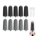thumbnail image 1 of Paquete de 10 rodillos de repuesto compatibles con la lima de herramientas eléctrica Finishing Touch Flawless Pedi, incluye 2 cepillos de limpieza (5 negros gruesos y 5 grises finos), 1 of 5