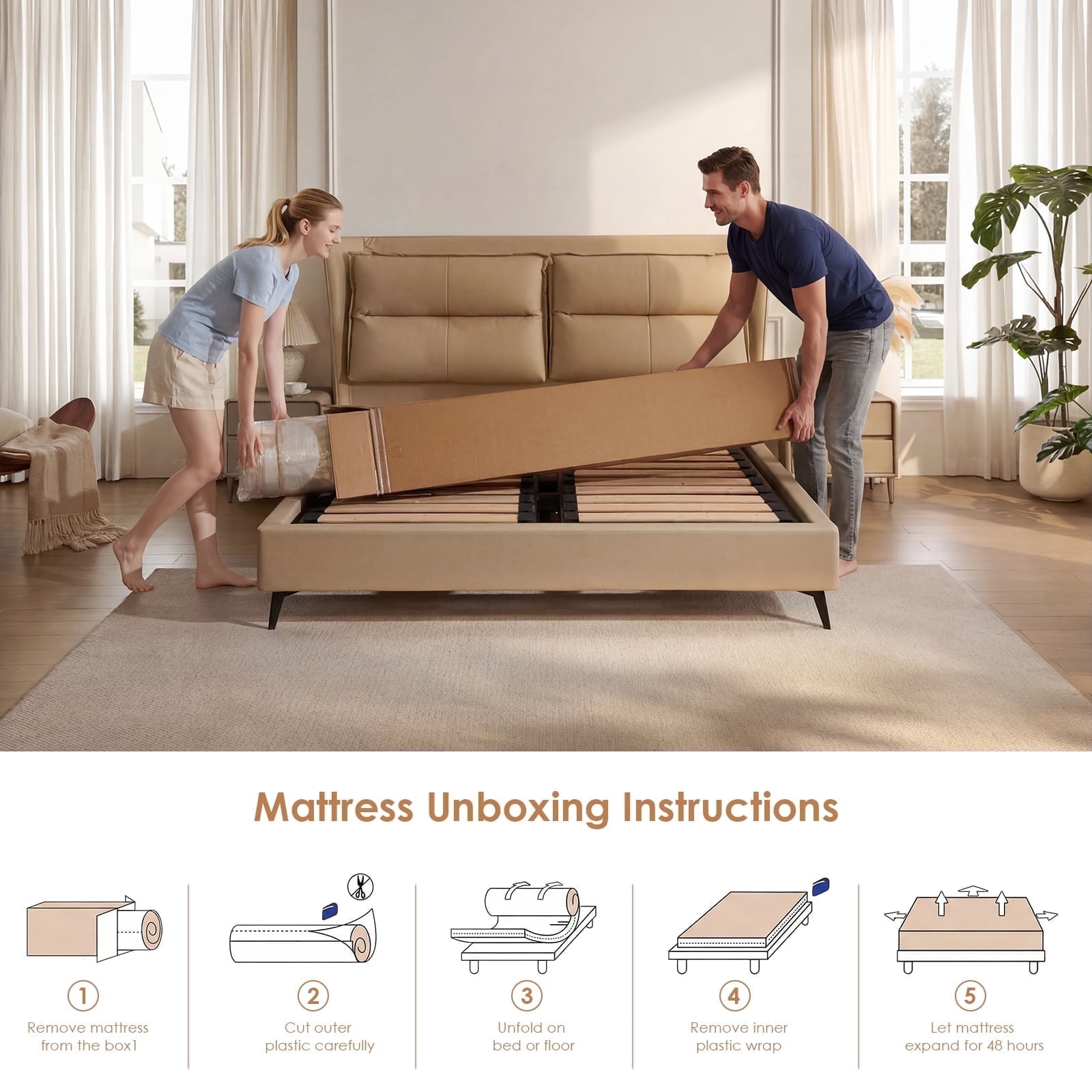 NNSNG 12" Full Size Hybrid Mattress, Luxury Comfort Mattress with Gel Memory Foam, Fits Most Bed Frames, Bed-in-a-Box, Grey