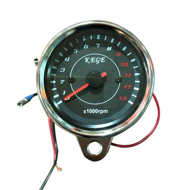 12V universel moto tachymètre compteur LED rétro-éclairage 13K RPM
