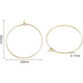 thumbnail image 3 of 10 Pcs 304 Stainless Steel Golden Plated Wine Glass Charm Rings Earring Open Beading Hoop for Jewelry Making DIY Crafting Party Favor - 30mm(1.18 Inch), 3 of 5