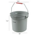 thumbnail image 3 of 4-Pack Round Bucket, 3.5 Gallon Industrial Round Utility Pail with Handle, Gray, 3 of 7