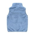 thumbnail image 4 of Huvoen Baby Girls Boys Winter Warm Jacket Toddler Baby Boys Girls Solid Color Plush Cute Winter Thick Casual Keep Warm Singlet Coat Jacket Blue 4-5 Years, 4 of 9