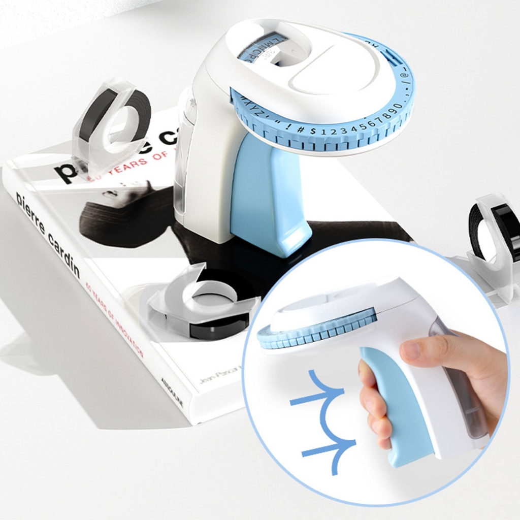 Embossing Device Portable Manual Press Label Maker Creative E975 Labelling Device for Home Office Use