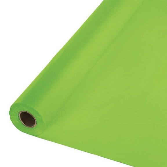 Fresh Lime Banquet Plastic Table Roll 100 ft x 40 inch
