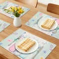 thumbnail image 2 of Unique Bargains Farmhouse Placemats Set of 6 Linen Placemats for Dining Table Colorful, 2 of 6