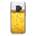 thumbnail image 1 of DistinctInk Clear Shockproof Hybrid Case for Samsung Galaxy S9 (5.8" Screen) - TPU Bumper, Acrylic Back, Tempered Glass Screen Protector - Beer Glass Foam Bubbles, 1 of 5