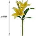 thumbnail image 5 of Artificial Lilies Flowers,9 Pcs Faux Lily Flowers,16''Tiger Lily Branches with 2 Full Blooms and 1 Bud,Faux Fake Lilies Plants for Wedding Bouquet Floral Arrangements (9, Purple), 5 of 7