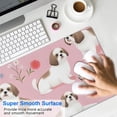 thumbnail image 4 of Long Mouse Pads for Desk,Shih Tzu Dogs and Pioneer Flower Desk Mats on Top Of Desks, Desk Mouse Pad Extra Large with 3mm Non-Slip Base and Stitched Edge for Gaming,Office,Work,Home 31.5"x11.8", 4 of 6