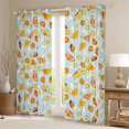 thumbnail image 2 of Homewish Colorful Cartoon Daisy Blackout Curtains Set of 2 (52x84 Each),Rustic Flower Mushroom Window Curtains,Orange Blue Curtains and Drapes For Girl Boy,Ultra Soft Home Decor, 2 of 6
