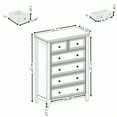 thumbnail image 5 of Tcbosik 6-Drawer Dresser, Modern Chest of Drawers for Closet, Bedroom, Living Room, Space Saving, White, 5 of 9