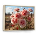 thumbnail image 2 of Designart "Carnations landscape Vibrant I" Floral Floater Framed Wall Art Living Room, 2 of 7