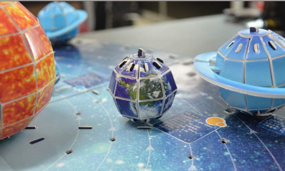 Gift Idea Edu-Sci Space 3D Puzzle Solar System 45 Pcs 20cm Planets Science 7y 