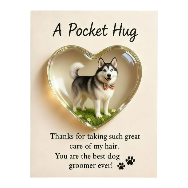 Horivan 1 Packs Heartfelt Dog Groomer Thank You Gift with Cute Puppy Design - Appreciation Present for Pet Stylists - Perfect for Grooming Station Decor and Client Appreciation Days