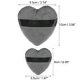 thumbnail image 2 of 4 piezas de polvos sueltos Puff Face Soft Heart Shape Puff Blender Herramienta de maquillaje de belleza Short Plush Black and Gray, 2 of 6