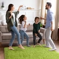 thumbnail image 2 of YJ.GWL Soft Fluffy Area Rug Plush Rugs Shag Fuzzy Carpet for Living Room Bedroom Home Decor, 4'x5.3',Grass Green, 2 of 7