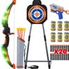 JoyStone Bow and Arrow Set for Kids- LED Light up Archery Toy Set with 1 Foam Dart Blaster, 6… — $26.98 (40% off)