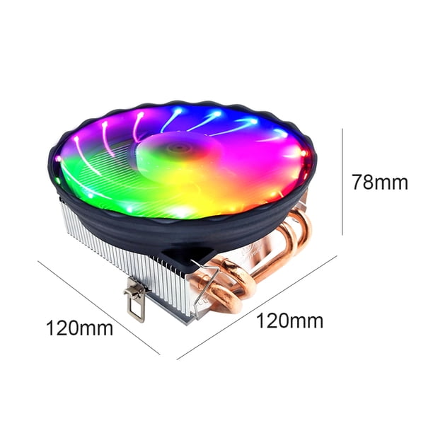 SNOWMAN 4 Heat Pipe CPU Cooler PWM 4 Pin PC Radiador Quiet Cooler Fan (RGB) Ehuebsd Para estrenar