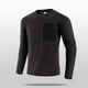 thumbnail image 4 of Blusas y camisas de manga larga con cuello redondo para hombre, estilo casual, a la moda, de color liso, para correr, fitness, con cremallera elástica alta, bolsillo, manga larga, cuello redondo, para, 4 of 7