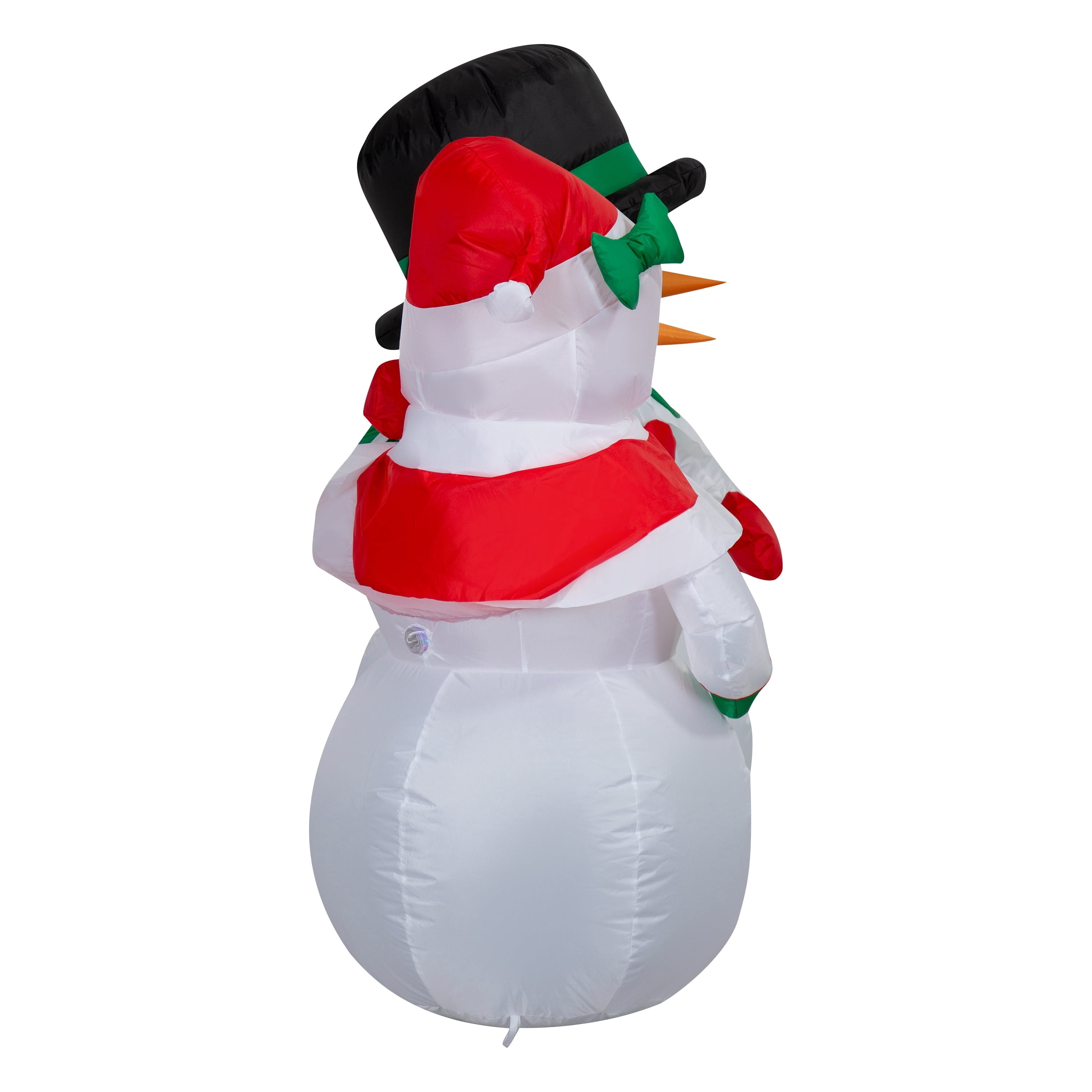 Multicolor Light Show Snow Couple Christmas Airblown Yard Inflatable, 4', by Holiday Time