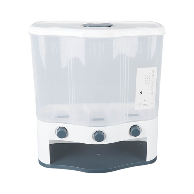 Dispensador de alimentos secos, dispensador de granos de 3 rejillas, caja dispensadora de granos, contenedor de granos de rejilla, diseño de próxima generación