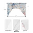 thumbnail image 6 of Coastal Starfish Kitchen Swag Valances for Windows, Blue Nautical Coral Seashell Wooden Swag Valances Curtains for Living Room, Rod Pocket Window Treatments for Bathroom, Bedroom, Cafe, 56"x36", 6 of 6