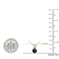 thumbnail image 3 of Dazzlingrock Collection Round Black Diamond Solitaire Pendant for Women with 18 Inch Gold Chain (1.15 ctw, Color Black, Clarity Opaque) in 18K Rose Gold, 3 of 4
