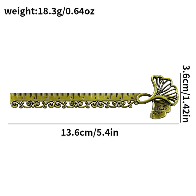 Steel Rukler Metal Bookmarks with Scale Ruler Book Page Divider Appreciation Present ...