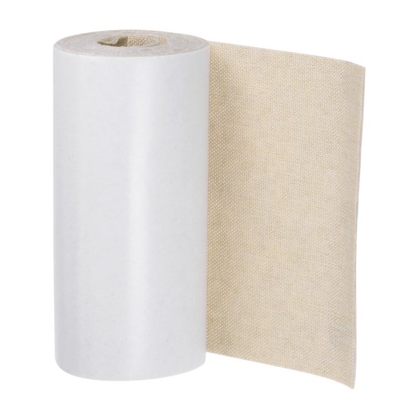 Parches de reparación de lino Uxcell autoadhesivos para tela de sofá, se pueden usar para muebles color beige 3.9"x63"