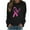 Black##1, variant on Breast Cancer Sweatshirts for Women Pink Ribbon Print Sweatshirt Funny Long Sleeve Tops Plus Size Tunic Pullovers Hope and Support Shirts
