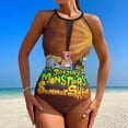 thumbnail image 2 of My Singing Monsters One-Piece Swimwear Sexy Mesh Monokini Swimsuit with Detachable Padding Bathing Suit Swimdress S, 2 of 7
