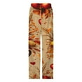thumbnail image 4 of Fall Thanksgiving Pumpkin Pajama Pants Comfortable Elastic Waist Pajamas Fashion Sleepwear Bottoms Plus Size Homewear, 4 of 6