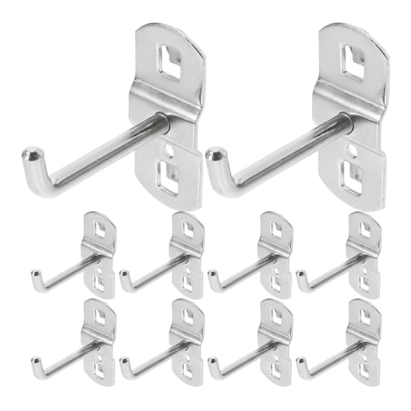 15 Pack Pegboard Hooks – Heavy Duty Metal Square Hole Tool Storage Hangers, Garage Organization Hooks, Shelf Board Pegs for Workshop Wall Mount System
