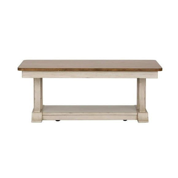 Farmhouse Reimagined White Rectangular Cocktail Table