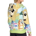 thumbnail image 4 of Lsque Bluey Pattern Casual Women's Hoodie,Hooded Sweatshirt with Kangaroo Pocket,Pullover Hoodie with Eye-catching Drawstrings-Medium, 4 of 8