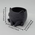 thumbnail image 6 of Dserhfy 3D Printed Cat Planter Pot Indoor Outdoor Animal Shape Succulents Herb Plants Flower Pot Container Home Balcony Garden Decoration, 6 of 8