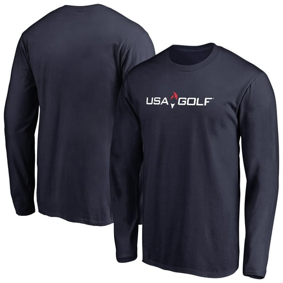 Men's Navy USA Golf Primary Logo Long Sleeve T-Shirt