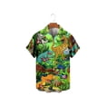 thumbnail image 4 of Camisas De CompresióN Para Hombre Camiseta de manga corta con botón de impresión 3D digital de playa de ocio de moda de día de la independencia de verano para hombre (AE, M), 4 of 5