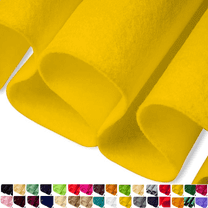 FabricLA Acrylic Felt Fabric - 72" Inch Wide 1.6mm Thick Felt by The Yard - Use Felt Sheets for Sewing, Cushion and Padding, DIY Arts & Crafts - Yellow, Half Yard