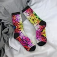 thumbnail image 5 of KLL Colorful Tie Dye Stained Glass 3 Print Cool Socks Men's Women's Crew Socks Funny Crazy Novelty Stockings, 5 of 6