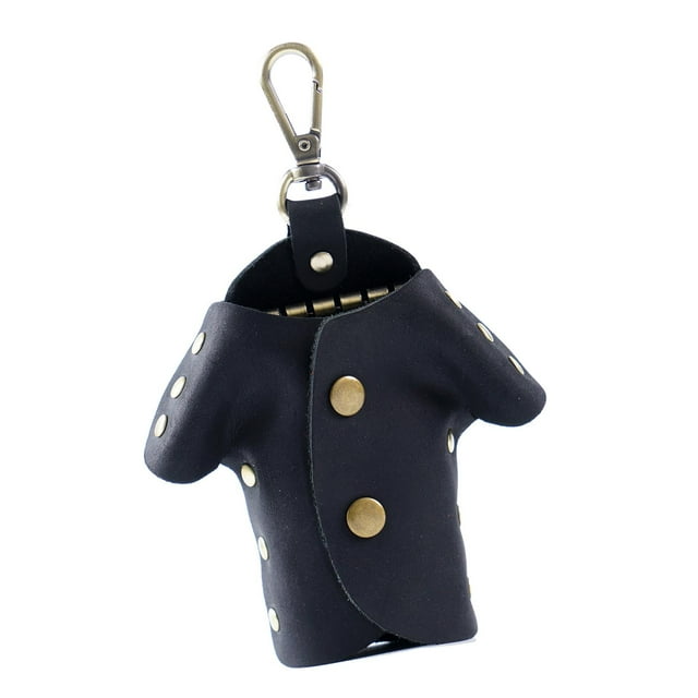 Llavero con forma de ropa de moda Baoblaze Titular de la clave PU Negro 5,5 cm x 11,5 cm