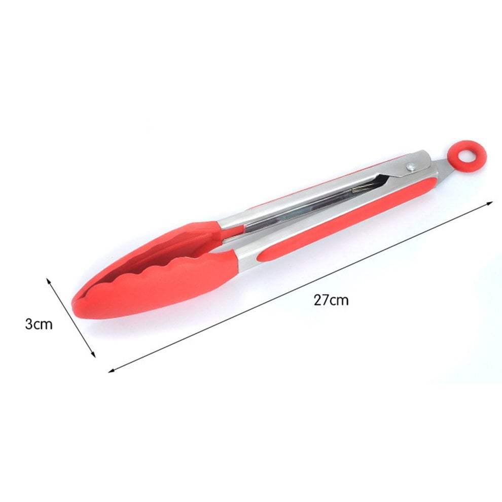 27cm Barbecue Iron Scissor Tong BBQ Tools For Kitchen Bread Clip Cooking Tongs