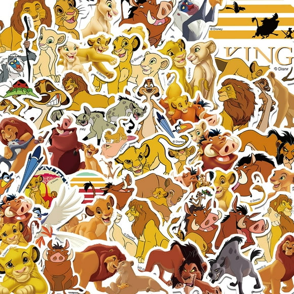 The Lion King 10/30/50pcs Cartoon Stickers Toys Anime Figures Simba Nala Mufasa DIY Waterproof Graffiti Stickers Toys Kids Gifts