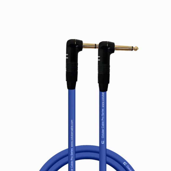Coluber Cable Right Angle 1/4" TRS - Right Angle 1/4" TS Pro 3-Pin Connector